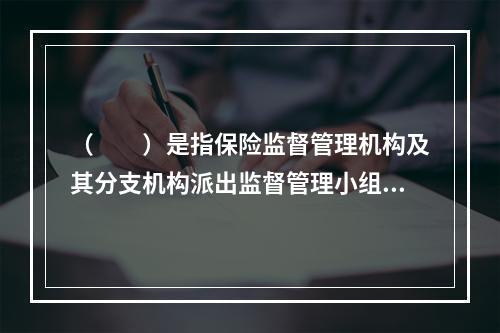 （　　）是指保险监督管理机构及其分支机构派出监督管理小组到各