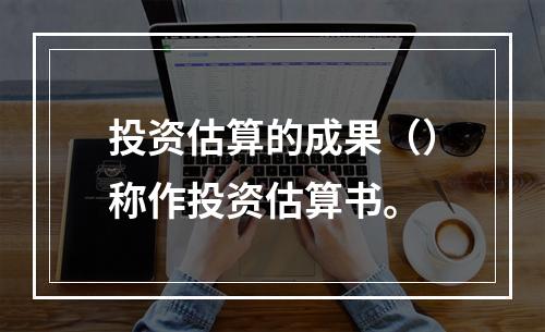 投资估算的成果（）称作投资估算书。