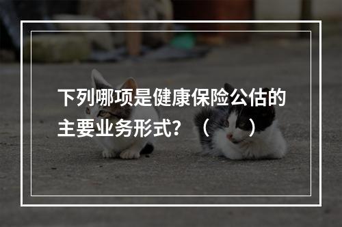 下列哪项是健康保险公估的主要业务形式？（　　）