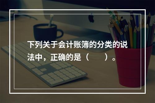 下列关于会计账簿的分类的说法中，正确的是（　　）。