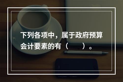 下列各项中，属于政府预算会计要素的有（　　）。