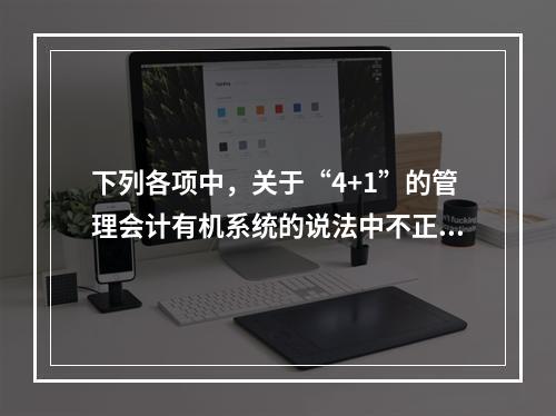 下列各项中，关于“4+1”的管理会计有机系统的说法中不正确的