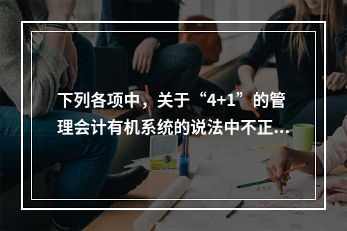 下列各项中，关于“4+1”的管理会计有机系统的说法中不正确的