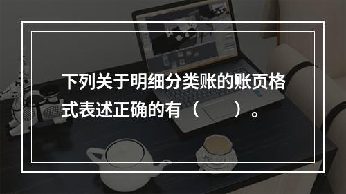 下列关于明细分类账的账页格式表述正确的有（　　）。