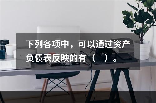 下列各项中，可以通过资产负债表反映的有（　）。