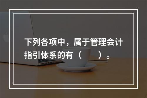 下列各项中，属于管理会计指引体系的有（　　）。