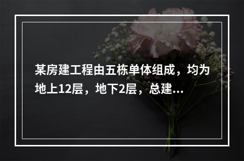 某房建工程由五栋单体组成，均为地上12层，地下2层，总建筑面