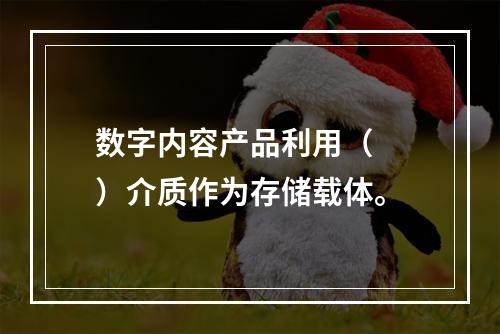 数字内容产品利用（　　）介质作为存储载体。