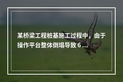 某桥梁工程桩基施工过程中，由于操作平台整体倒塌导致 6 人死