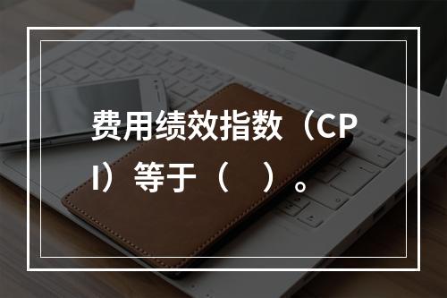 费用绩效指数（CPI）等于（　）。