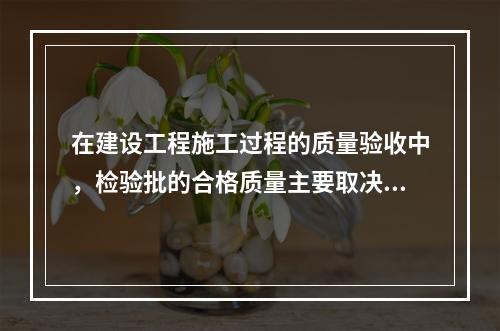 在建设工程施工过程的质量验收中，检验批的合格质量主要取决于（