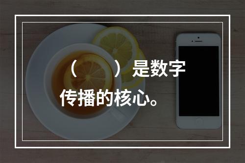 （　　）是数字传播的核心。