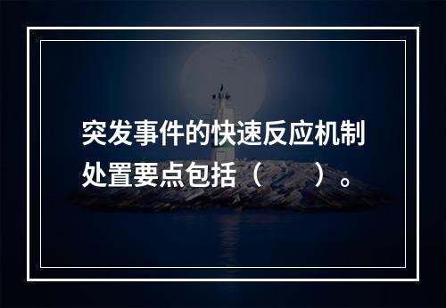 突发事件的快速反应机制处置要点包括（　　）。