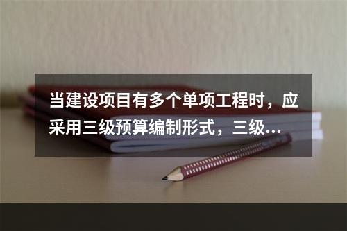 当建设项目有多个单项工程时，应采用三级预算编制形式，三级预算