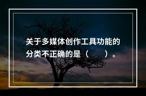 关于多媒体创作工具功能的分类不正确的是（　　）。