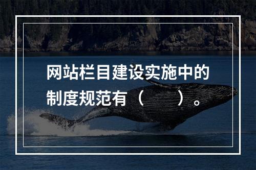 网站栏目建设实施中的制度规范有（　　）。