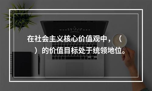 在社会主义核心价值观中，（　　）的价值目标处于统领地位。