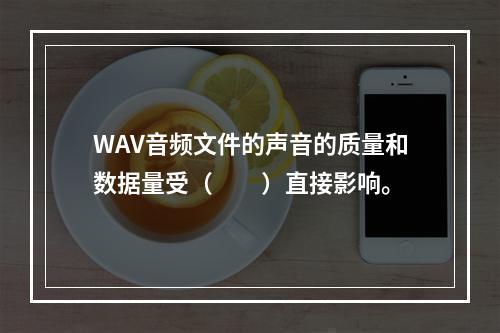 WAV音频文件的声音的质量和数据量受（　　）直接影响。