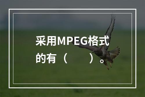 采用MPEG格式的有（　　）。