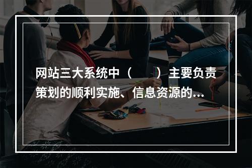 网站三大系统中（　　）主要负责策划的顺利实施、信息资源的整合