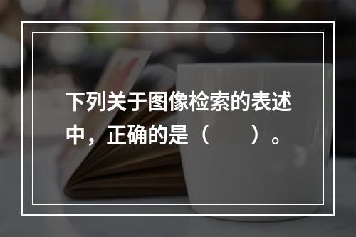 下列关于图像检索的表述中，正确的是（　　）。