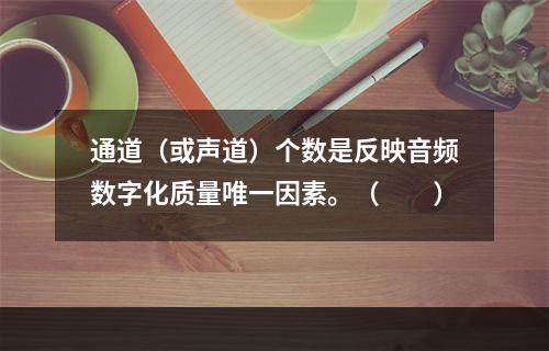 通道（或声道）个数是反映音频数字化质量唯一因素。（　　）