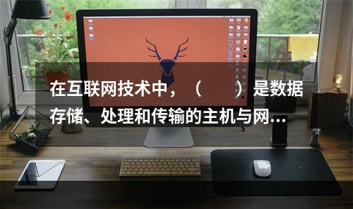 在互联网技术中，（　　）是数据存储、处理和传输的主机与网络通