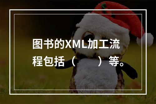 图书的XML加工流程包括（　　）等。