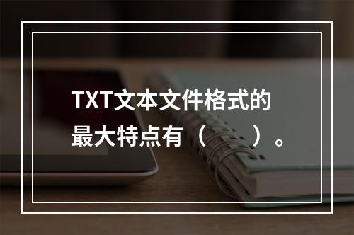 TXT文本文件格式的最大特点有（　　）。