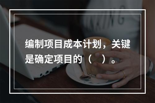 编制项目成本计划，关键是确定项目的（　）。