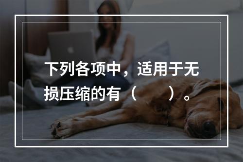 下列各项中，适用于无损压缩的有（　　）。