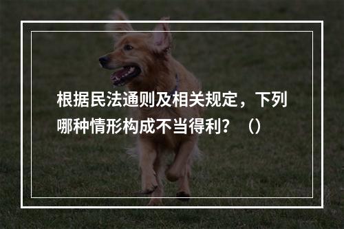 根据民法通则及相关规定，下列哪种情形构成不当得利？（）