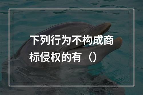 下列行为不构成商标侵权的有（）