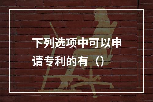 下列选项中可以申请专利的有（）