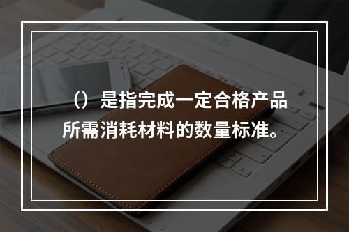 （）是指完成一定合格产品所需消耗材料的数量标准。