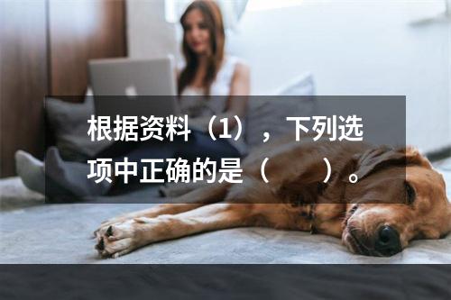 根据资料（1），下列选项中正确的是（　　）。