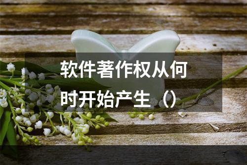 软件著作权从何时开始产生（）