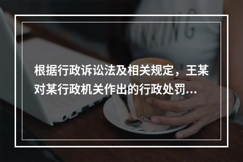 根据行政诉讼法及相关规定，王某对某行政机关作出的行政处罚决定