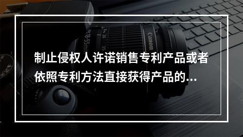 制止侵权人许诺销售专利产品或者依照专利方法直接获得产品的措施