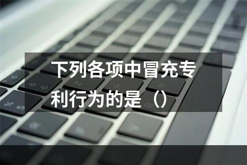 下列各项中冒充专利行为的是（）