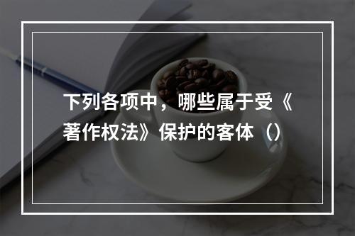 下列各项中，哪些属于受《著作权法》保护的客体（）