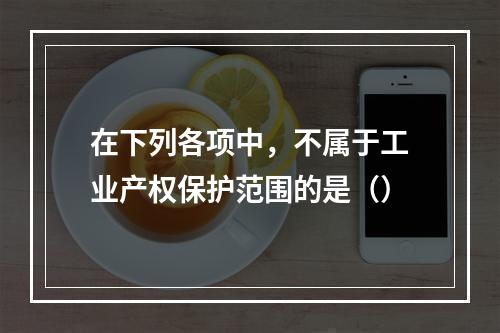 在下列各项中，不属于工业产权保护范围的是（）