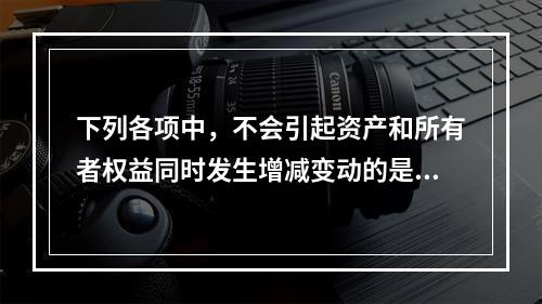 下列各项中，不会引起资产和所有者权益同时发生增减变动的是(　