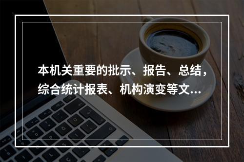 本机关重要的批示、报告、总结，综合统计报表、机构演变等文件材