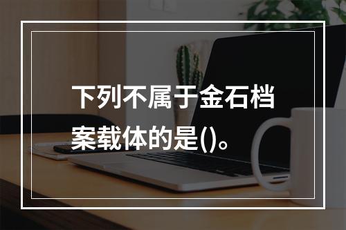 下列不属于金石档案载体的是()。