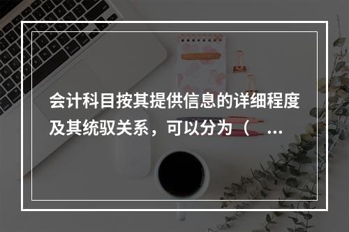 会计科目按其提供信息的详细程度及其统驭关系，可以分为（　　）