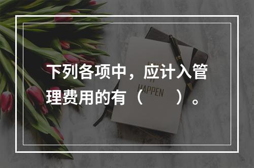 下列各项中，应计入管理费用的有（　　）。