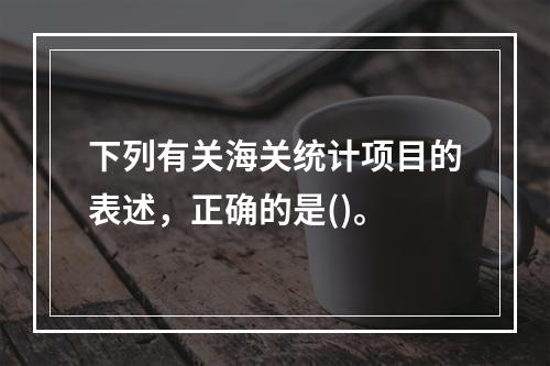 下列有关海关统计项目的表述，正确的是()。