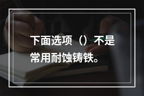 下面选项（）不是常用耐蚀铸铁。