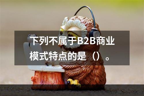 下列不属于B2B商业模式特点的是（）。